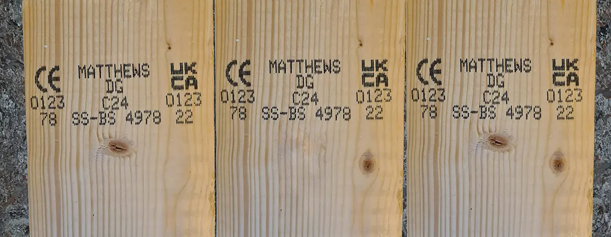V-Series UKCA Kennzeichnung Holz
