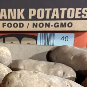 Potatis framför en GPOD-låda