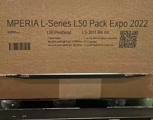 MPERIA L-serien L50 – utskrift av text, streckkoder och QR-koder på wellpappkartonger