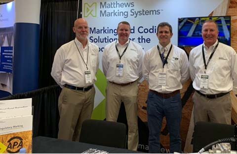 Matthews Marking Systems teamet vid EWTA:s monter 2022