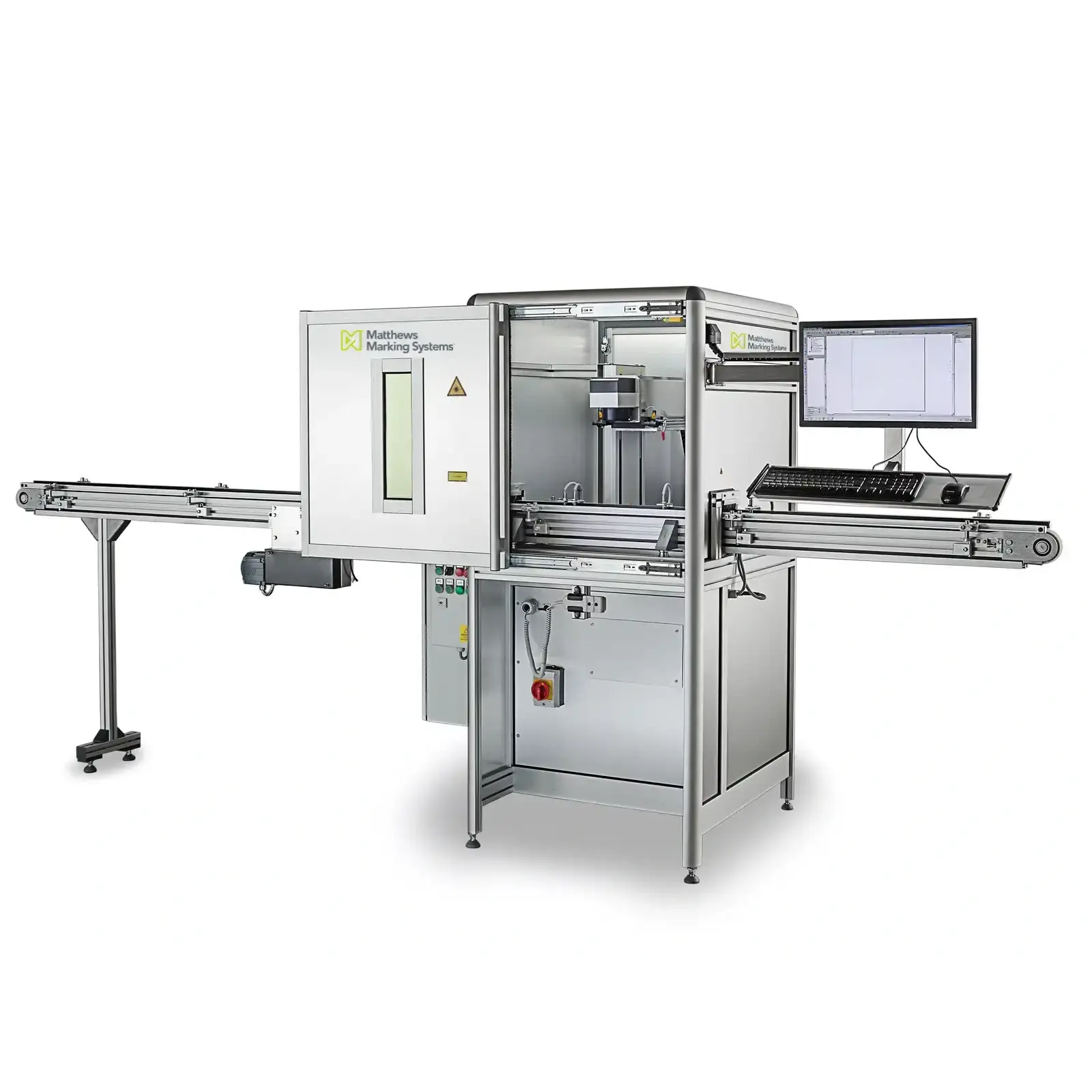 Lasersystemet med transportband är den perfekta lösningen för stora produktionsvolymer och kontinuerliga processer.